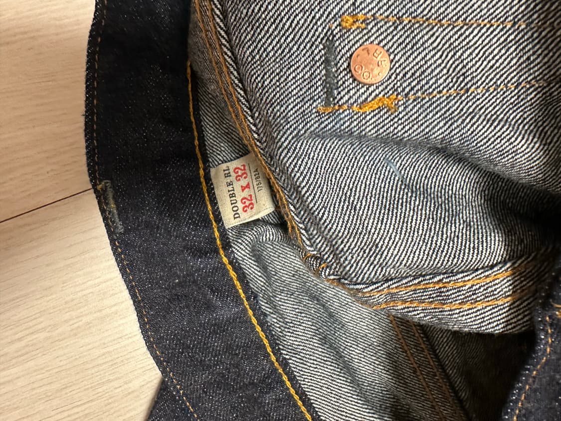 rrl 더블알엘 빈티지파이브포켓 빈파포 생지 데님청바지32x32 팝니다 상품이미지5