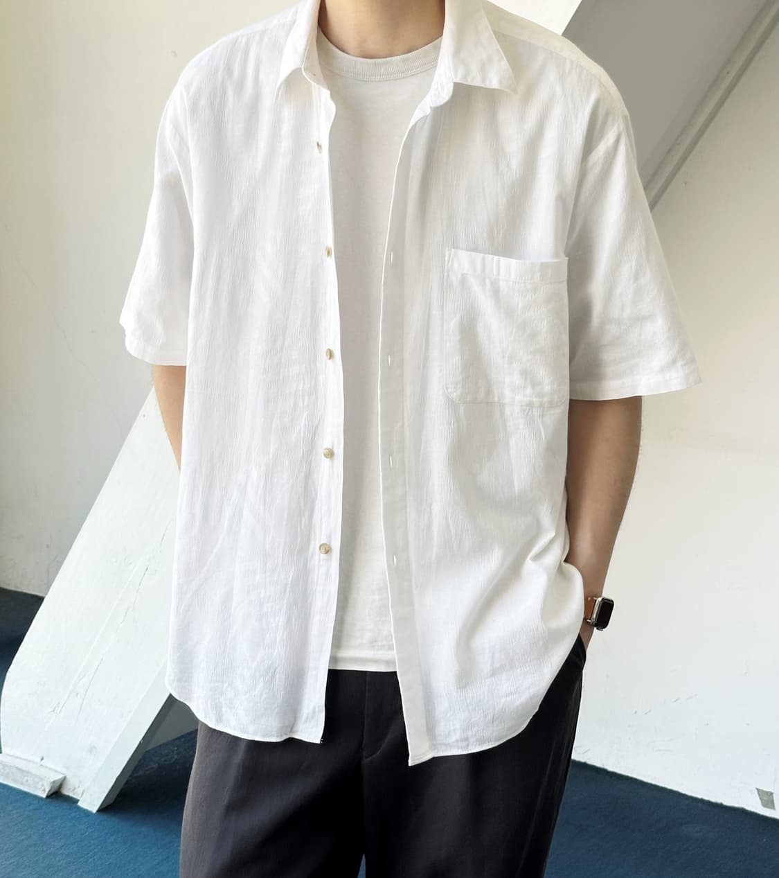 Jacquard light cotton H/S shirt 상품이미지9