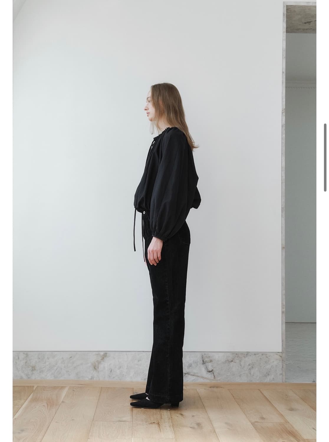 니하운 셔링 블라우스 Nox Shirring Blouse 택달린새상품 상품이미지5