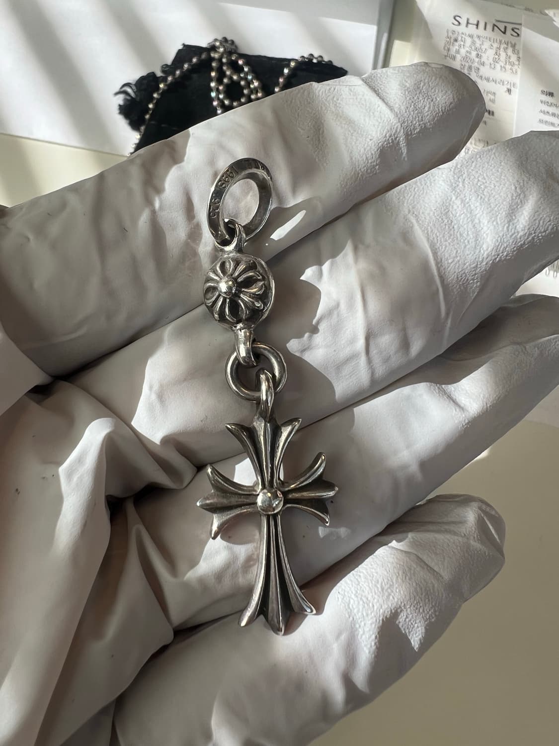 크롬하츠 원볼 타이니 크로스 + 정품 볼체인 상품이미지4