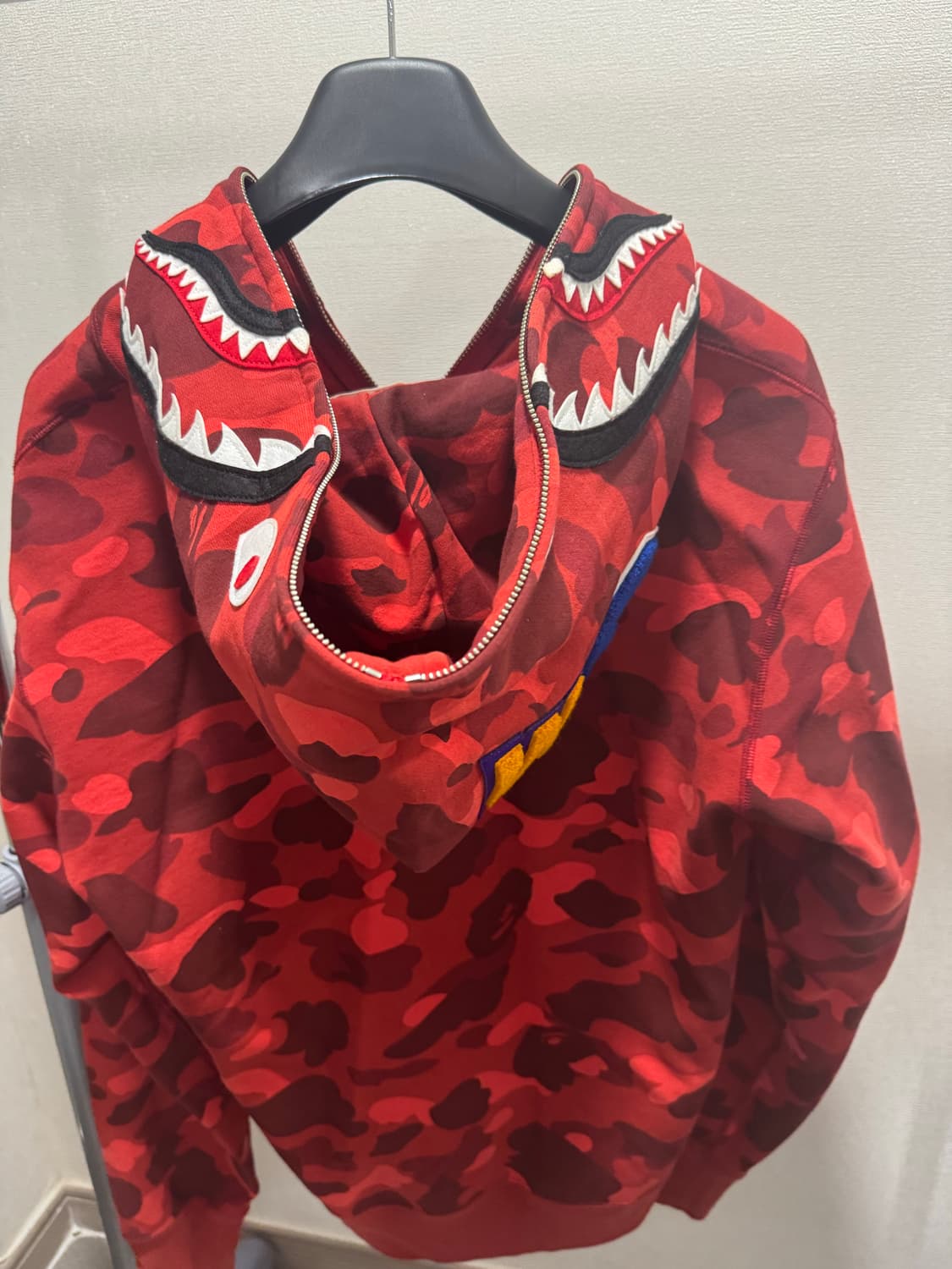 베이프 샤크 후드 집업 적계 xl 상품이미지2