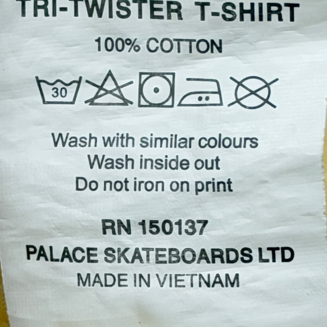 23SS 팔라스 트라이 트위스터 티셔츠 멜로우 옐로우 XL 상품이미지8