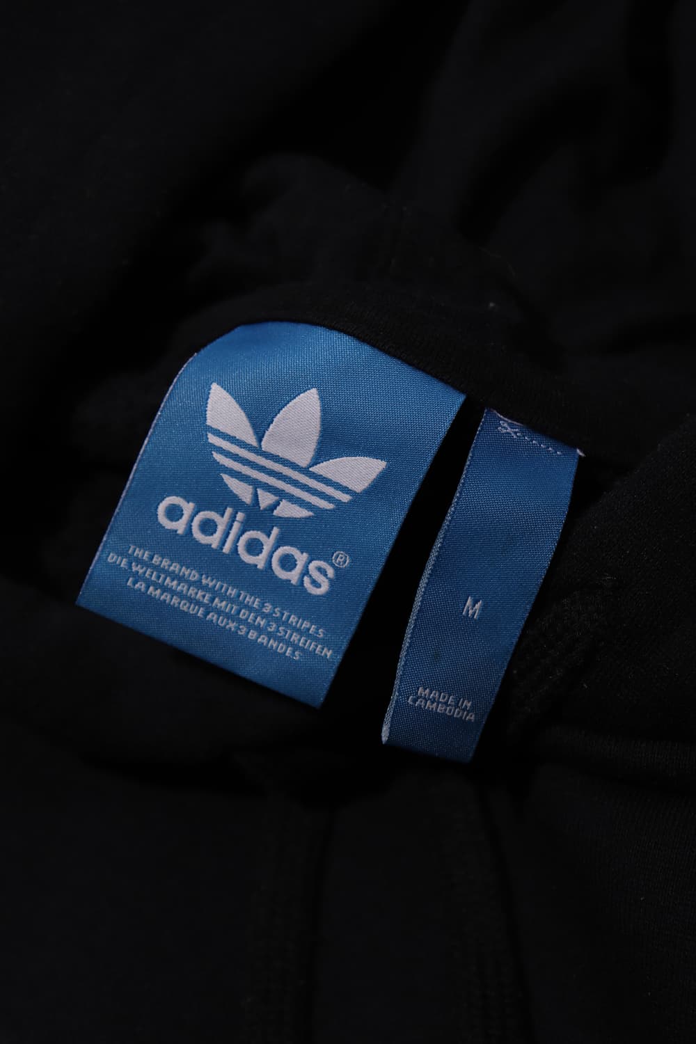 ADIDAS 블랙 기모 파이어버드 후드 티셔츠 size M 상품이미지4