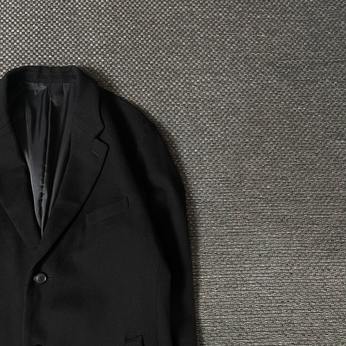 써모라이트 블랙 울 싱글 코트 110 상품이미지3