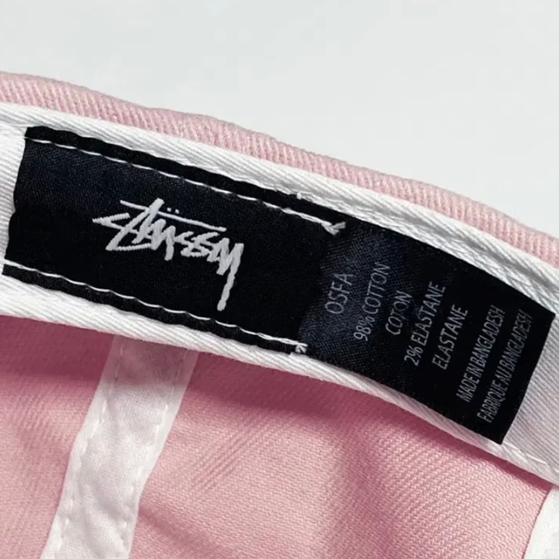 [정품] STUSSY 스투시 텍스트 로고자수 비비드핑크컬러 빈티지 볼캡 상품이미지10