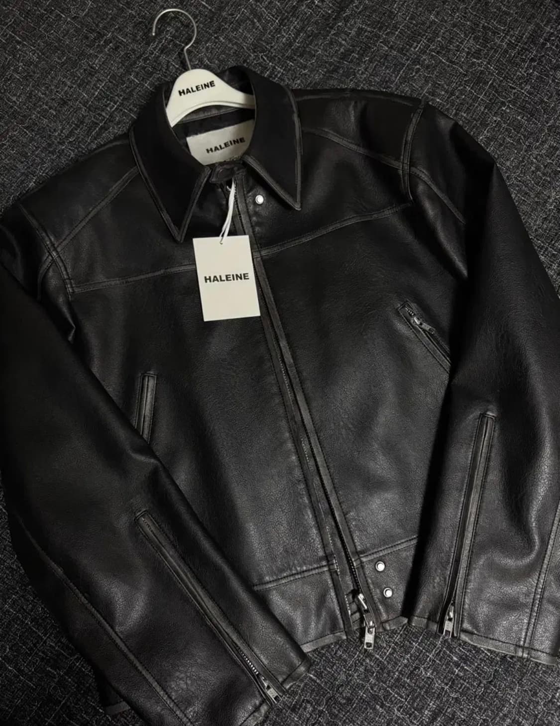 알렌느 3D 디스트레스 포우레더 자켓 블랙 2 상품이미지8