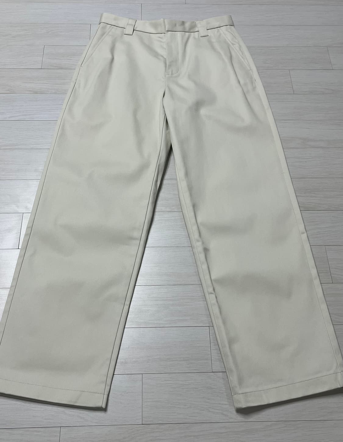 [미사용]무탠다드 헤비웨이트 cp와이드 치노팬츠30  더스티 크림 상품이미지4