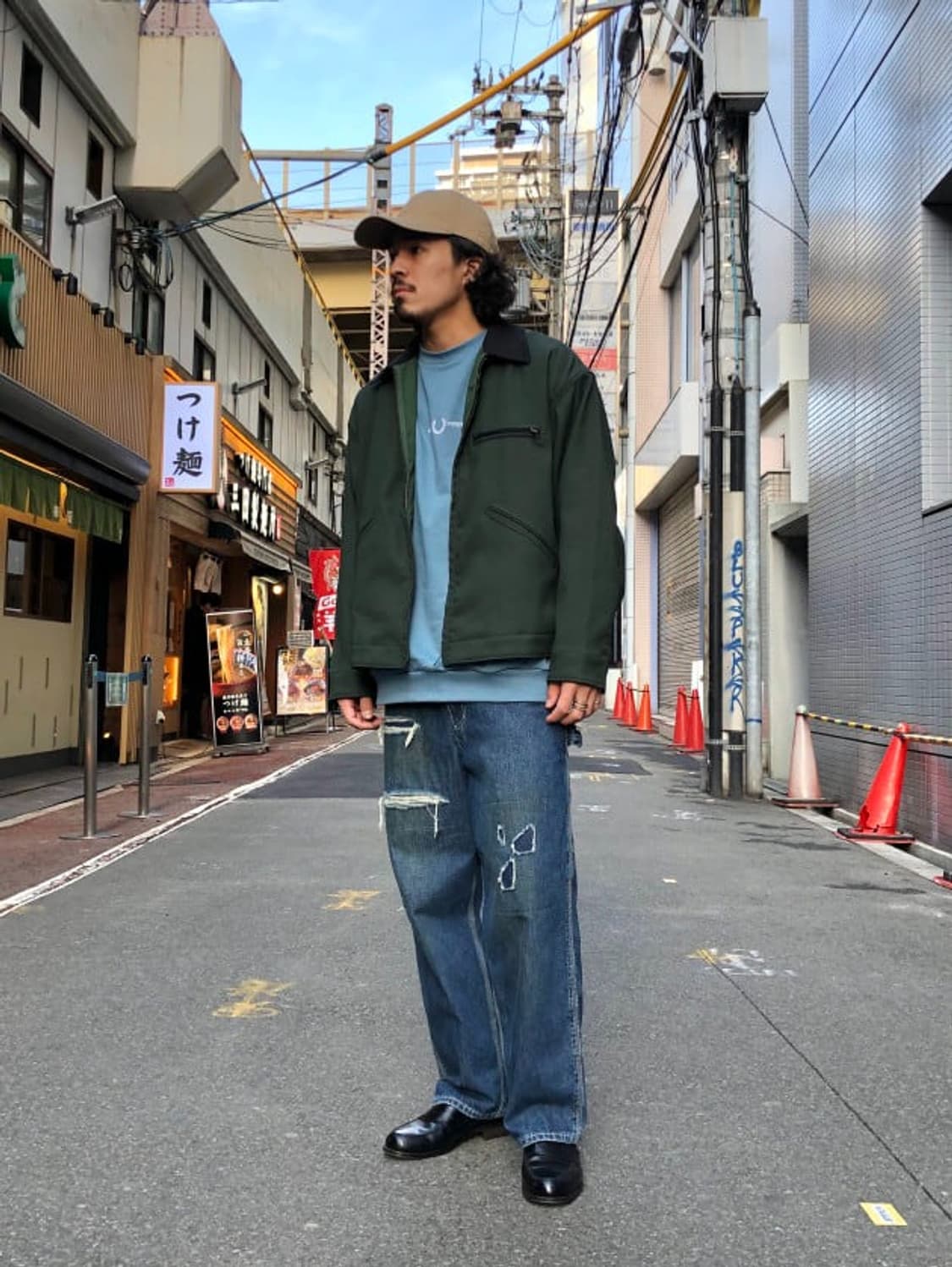 빔즈 BEAMS Repaired Denim Painted Pants 상품이미지3