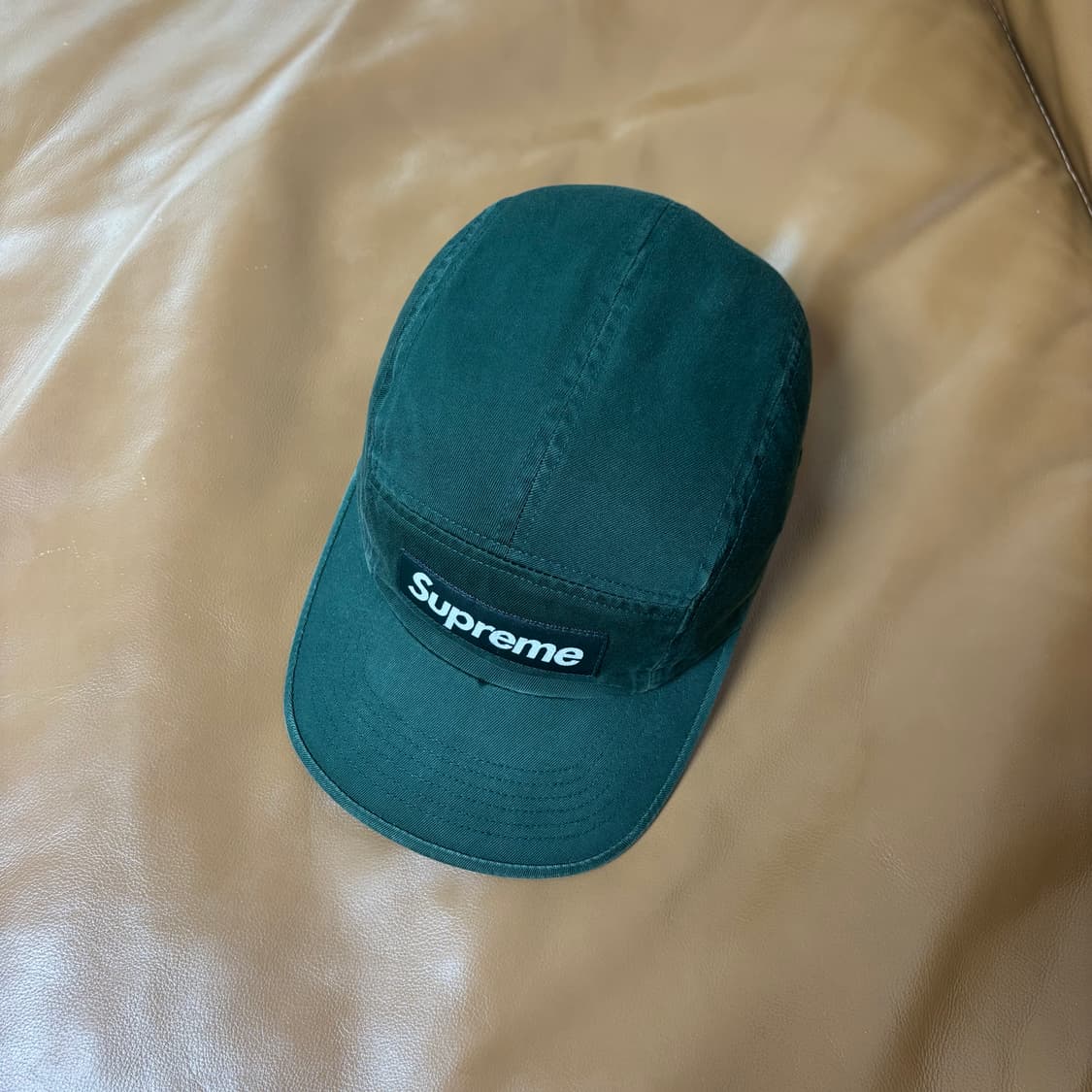 슈프림 캠프캡 모자 박스로고 워시드 그린 상품이미지5