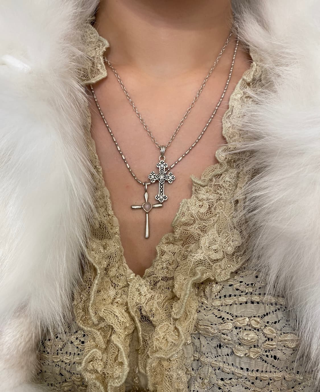 moonstone cross 925silver neck 상품이미지8