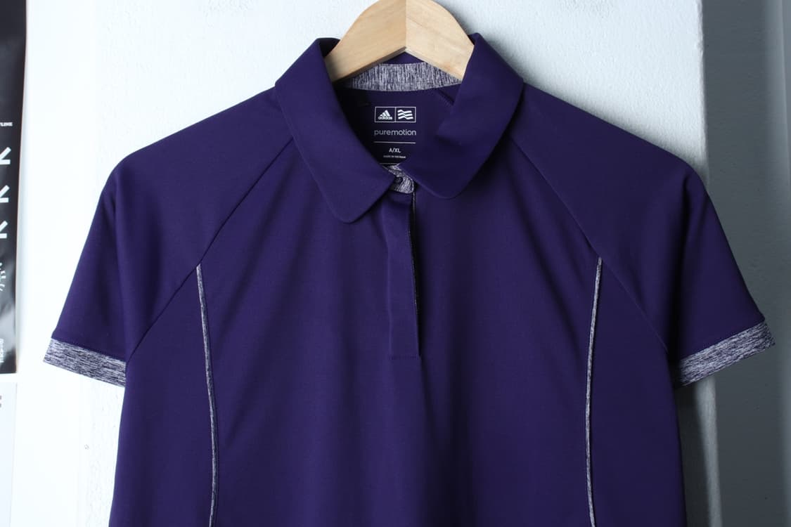 W(XL) 아디다스 반팔 카라 티셔츠 골프 기능성 퍼플-H30318 상품이미지3