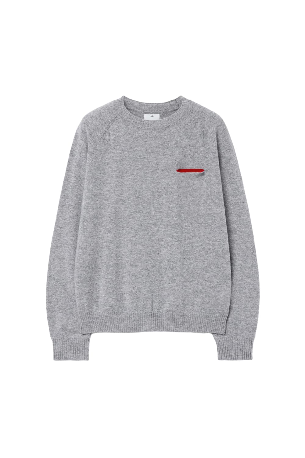 A.ta HEARTCUT KNIT(GREY/RED) 상품이미지1