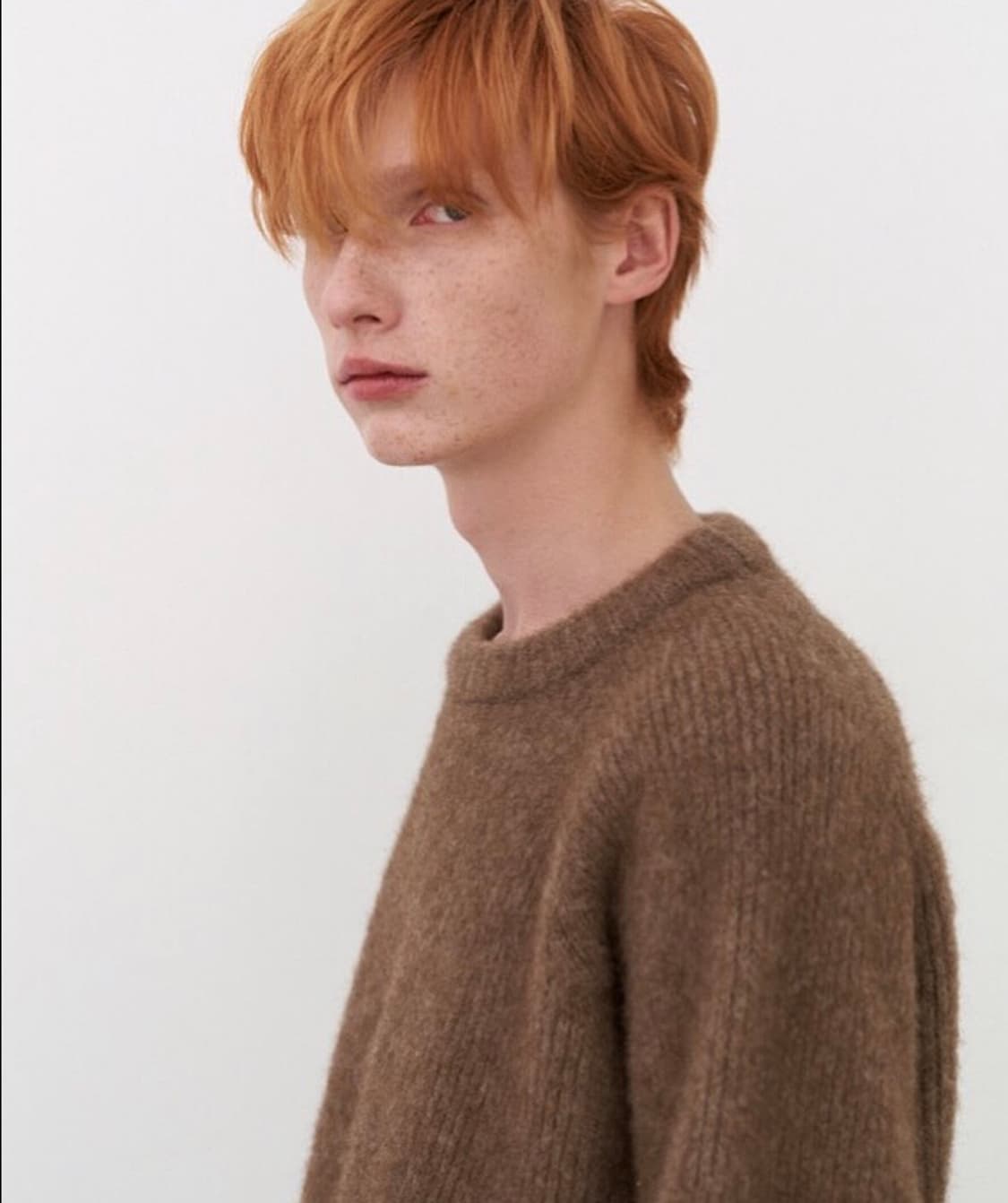 [2]라벨 아카이브 라마 울 니트 스웨터 브라운 상품이미지2