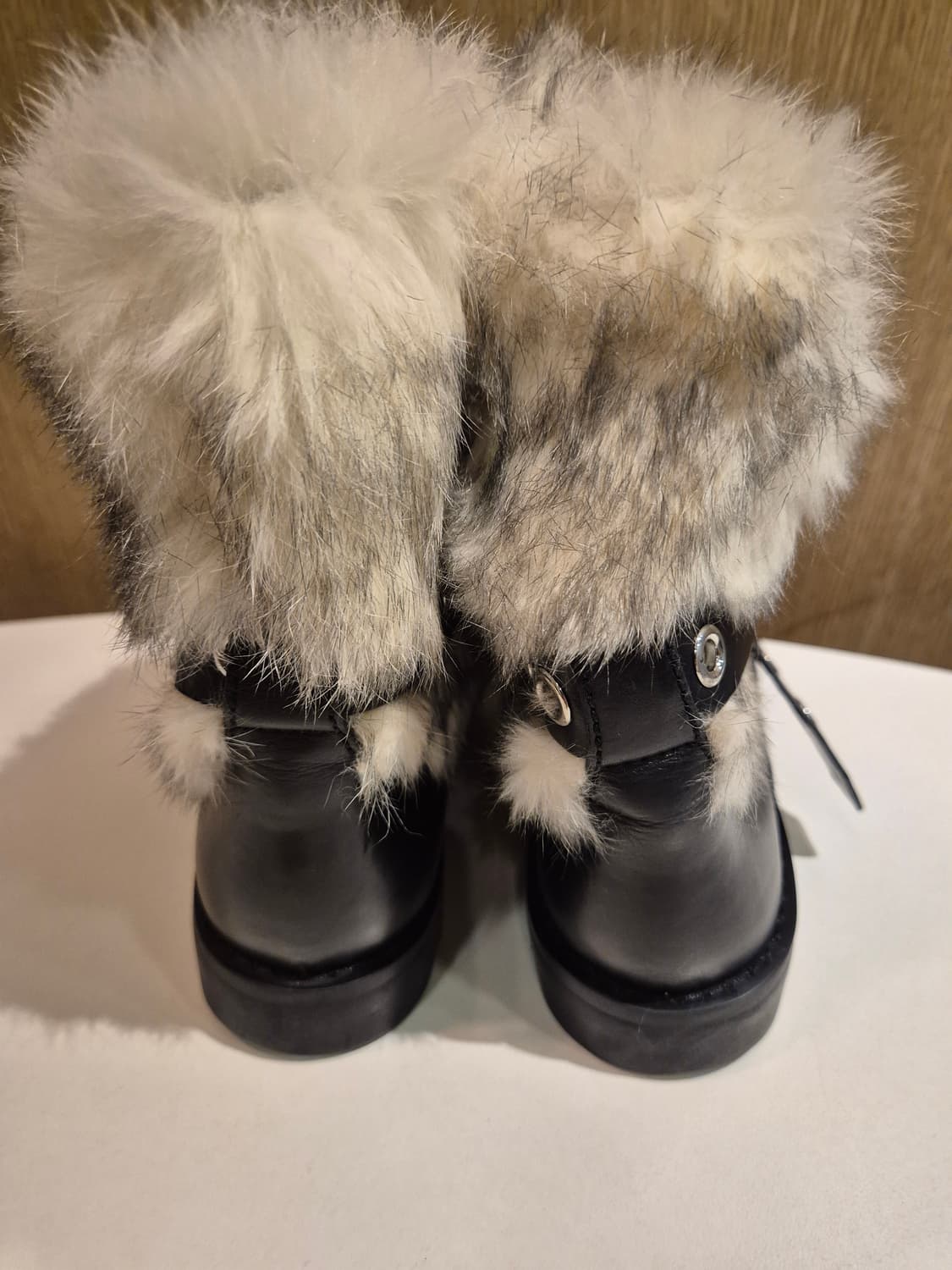 마크 바이 마크 제이콥스 여성용 프로스트 블랙 가죽 숏 겨울 부츠 36 상품이미지3