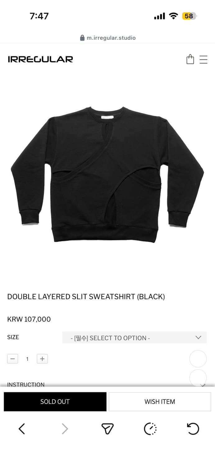 DOUBLE LAYERED SLIT SWEATSHIRT / 절개맨투맨 상품이미지2