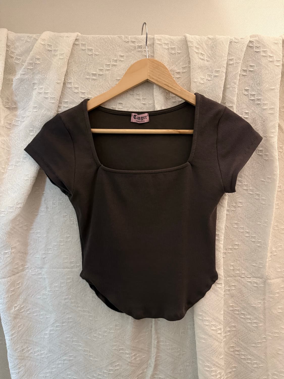 Tanger side slit top Charcoal 상품이미지1