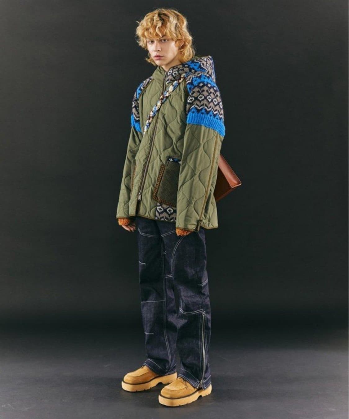 앤더슨벨 니트 패치 퀼티드 자켓 상품이미지2