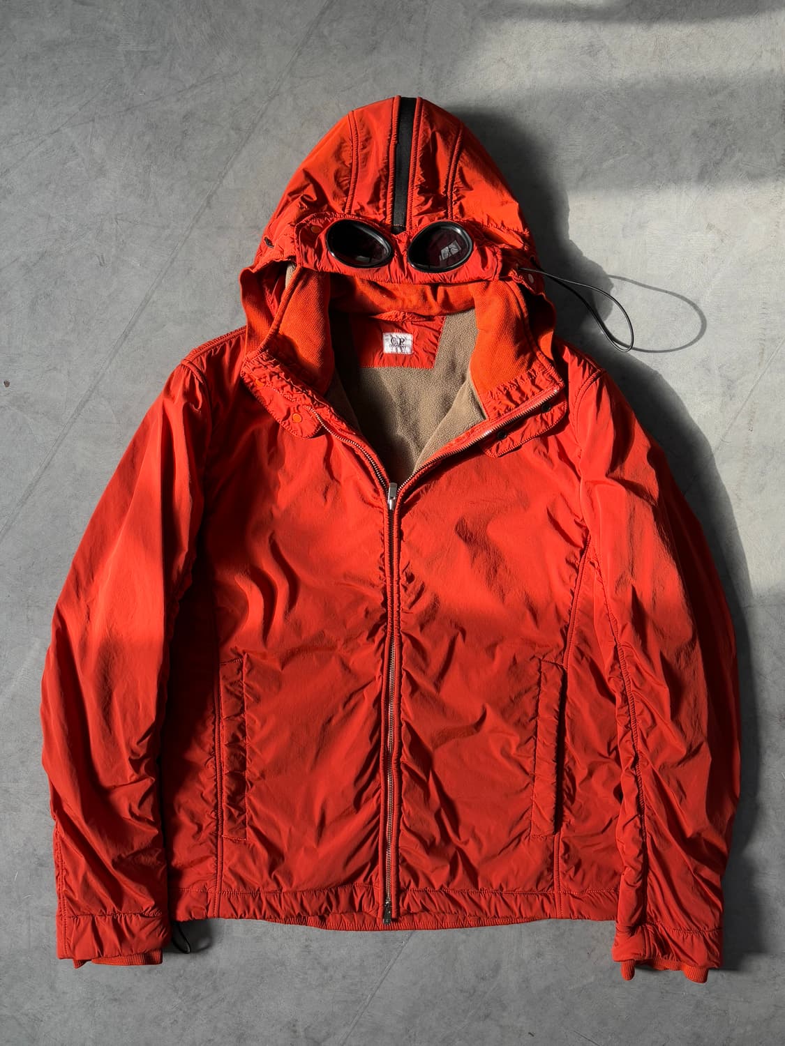 CP 컴퍼니 14AW 나일론 쉘 오렌지 플리스 고글 후드 자켓 상품이미지3