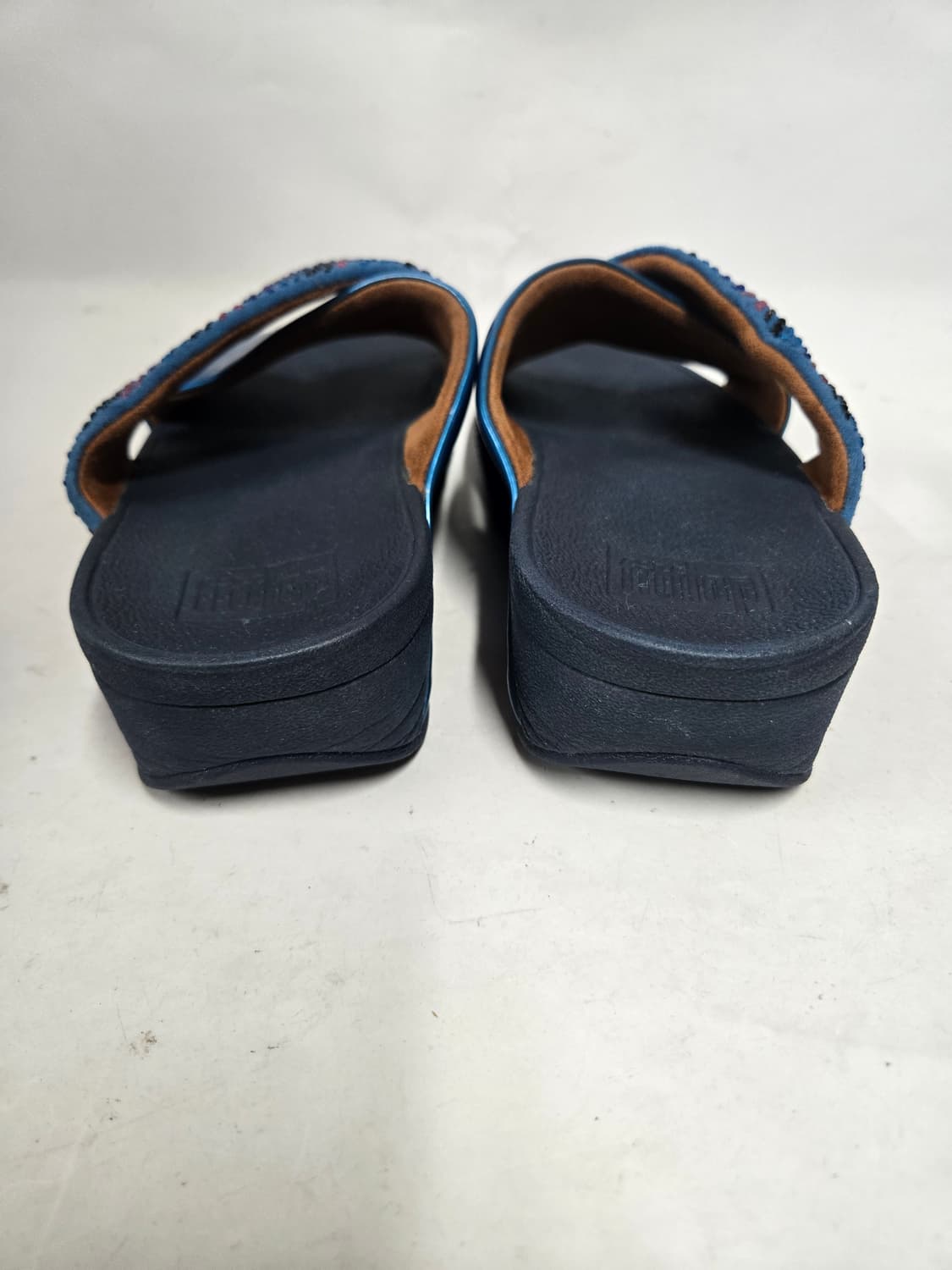 핏플랍 여성 샌들 블루 큐빅 장식 235mm 상품이미지4