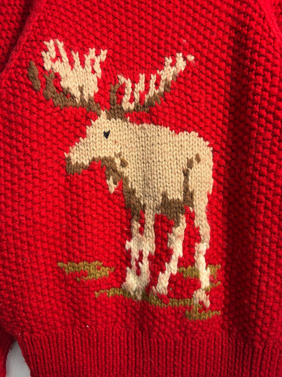 Heavy wool 100% 루돌프 니트집업 코위찬 상품이미지9