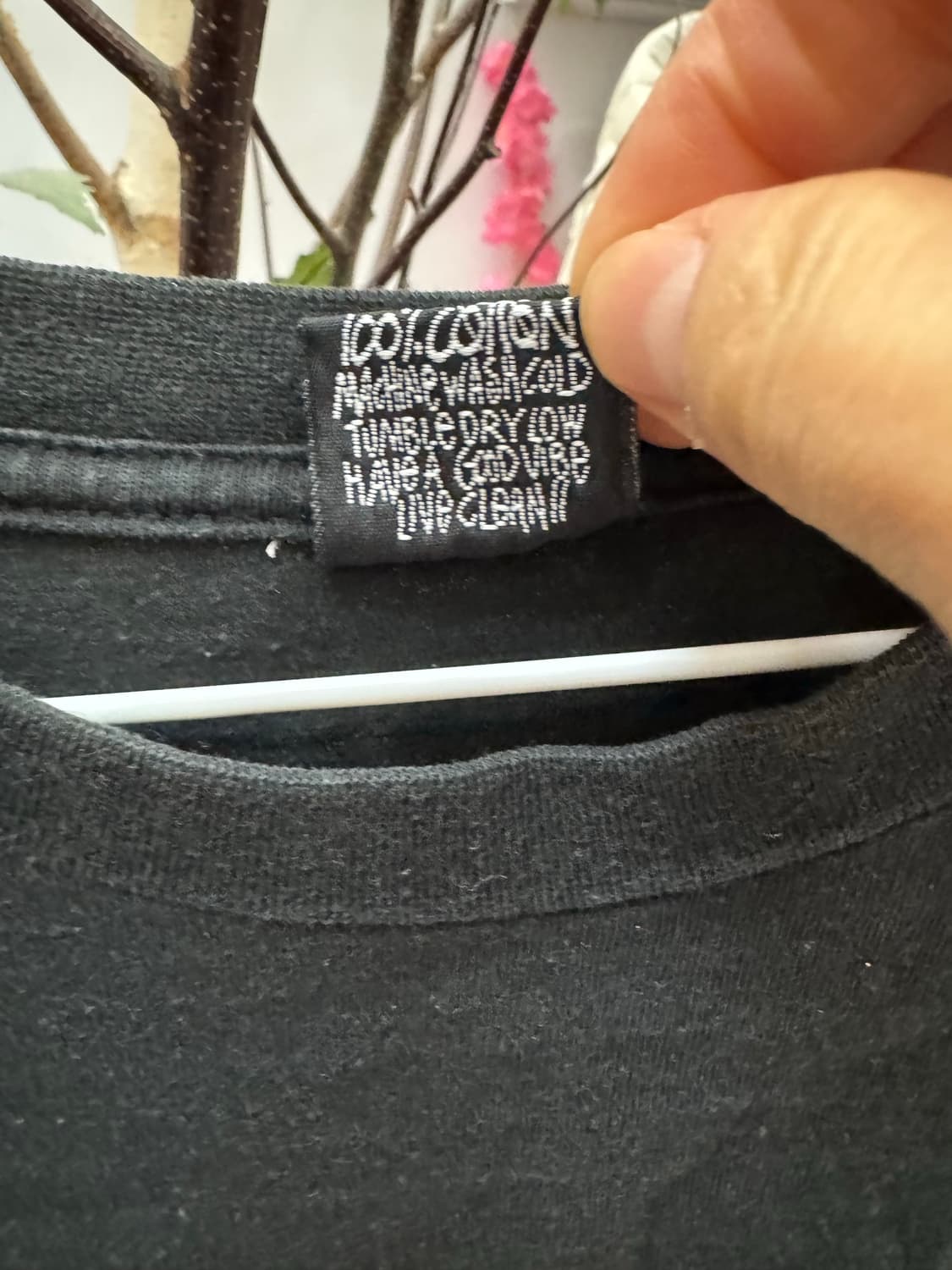 STUSSY 그래픽 백프린트 반팔 티셔츠 (블랙) 상품이미지6