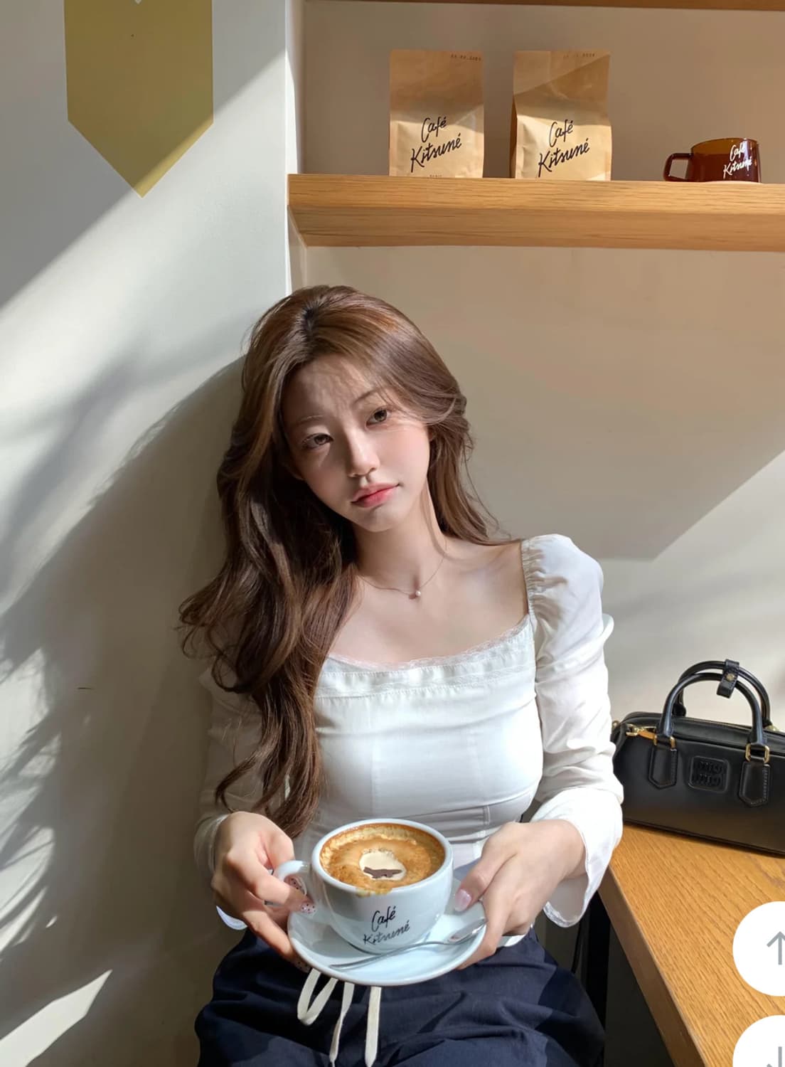 당일배송) 제니오 클린 스퀘어 레이스 블라우스 s사이즈 상품이미지2