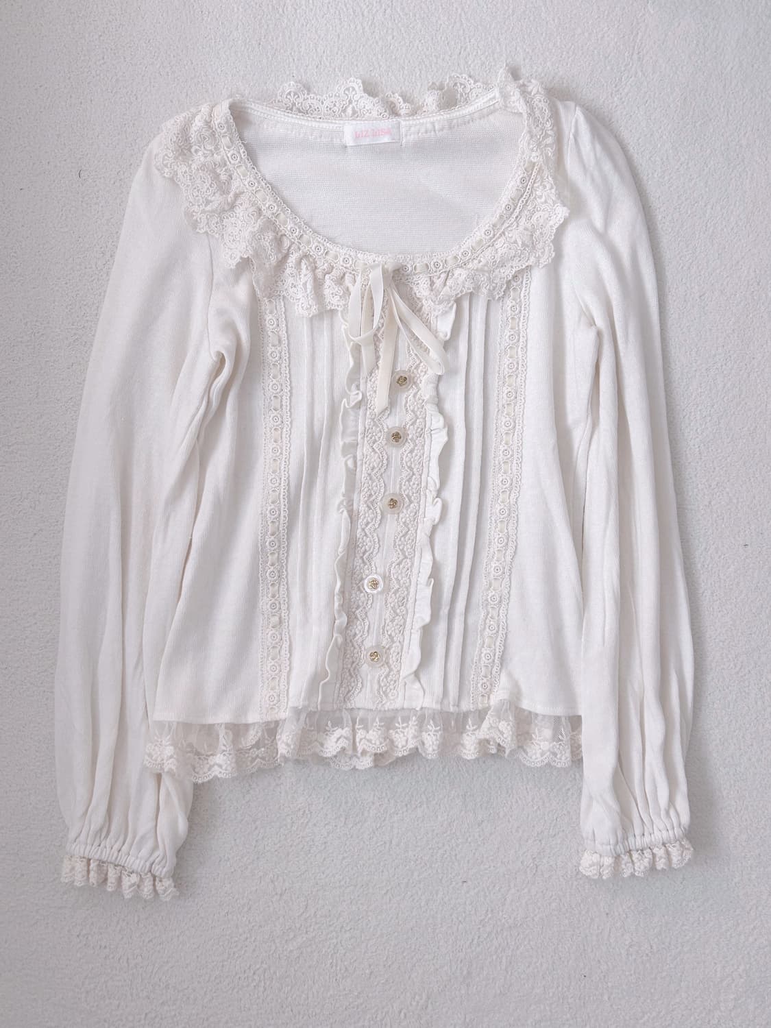 리즈리사 레이스 롱슬리브 블라우스 히메갸루 라떼갸루 상품이미지1