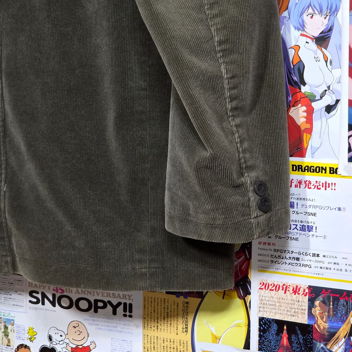 빈티지 코듀로이 카키 오버핏 블레이져 자켓 상품이미지6