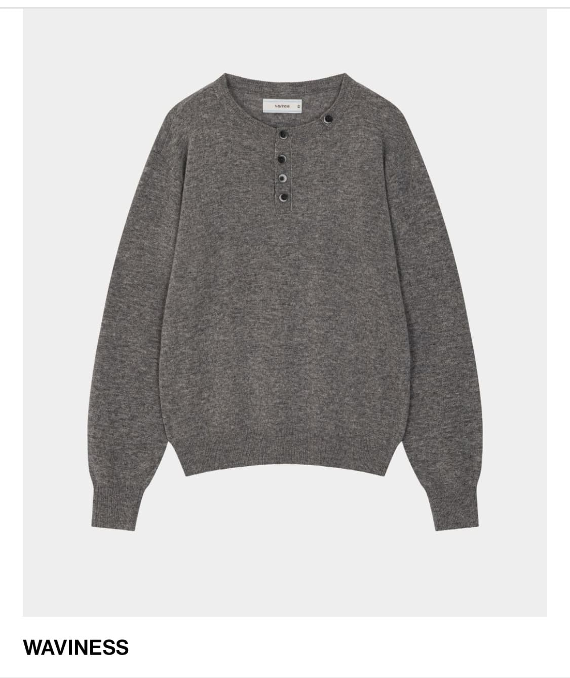웨이비니스 헨리넥 니트 2사이즈 상품이미지1