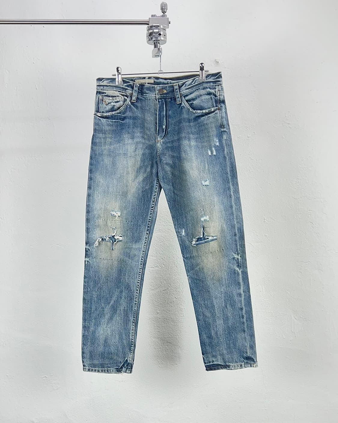 랄프 로렌 디스트레스드 라이트 워시 데님 팬츠 상품이미지1
