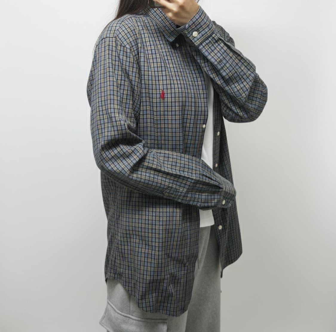 폴로 랄프로렌 체크무늬 셔츠M 상품이미지1