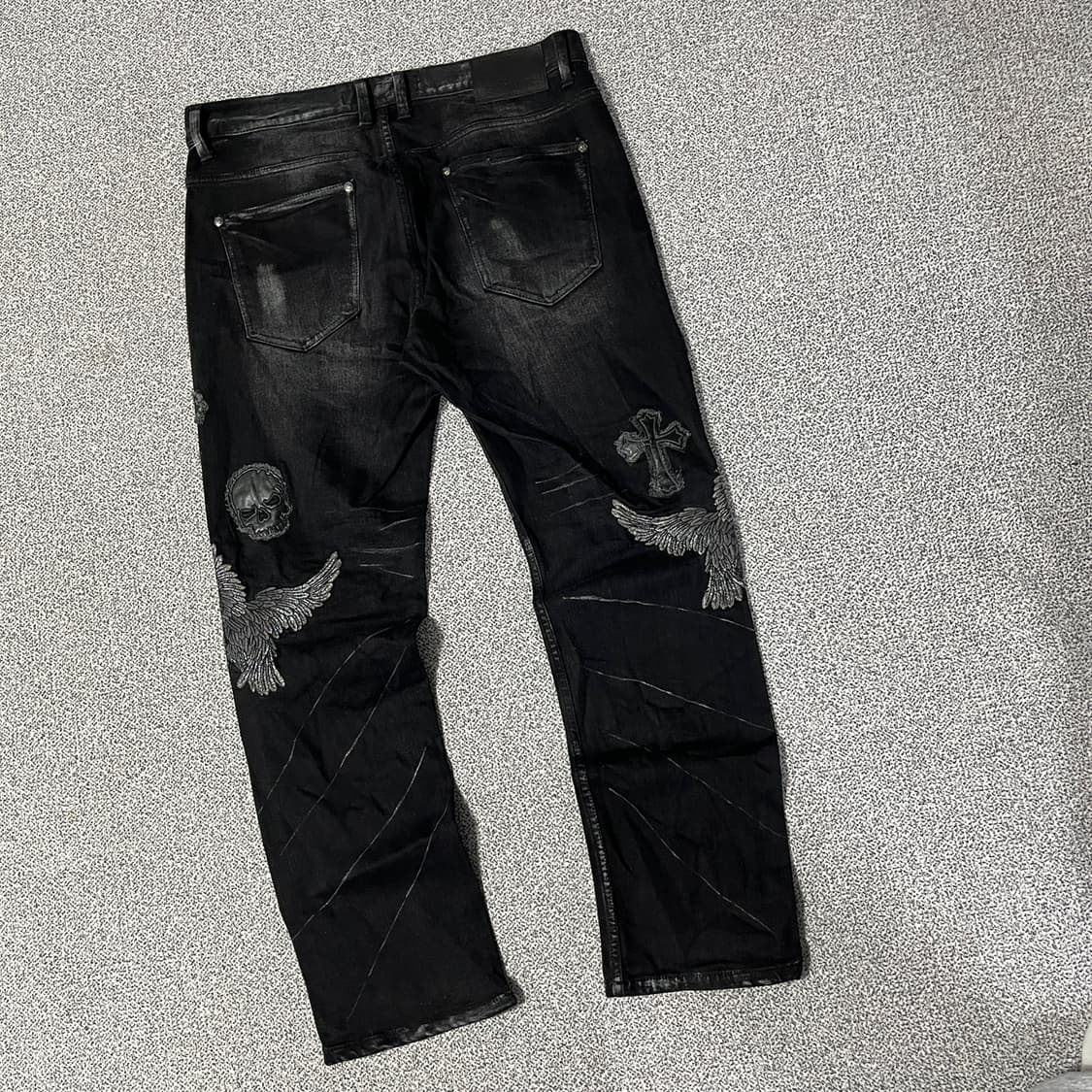 클라우드27 크로스 패치워크 데님 팬츠 상품이미지5