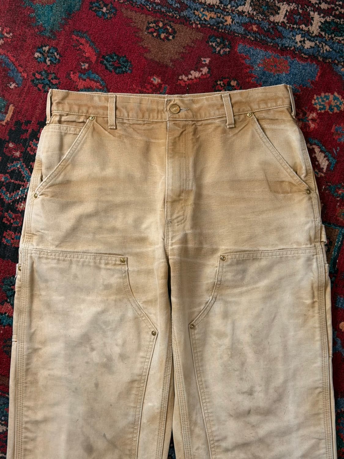 OG USA Made 칼하트 더블니 브라운 칼하트 B01 BRN 썩블니 상품이미지5