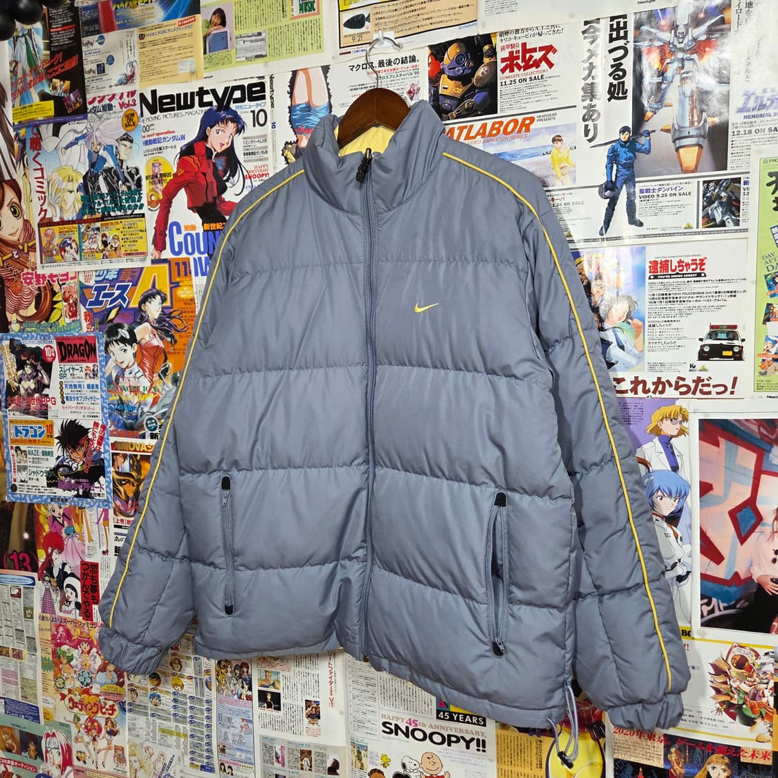 나이키 00s 리버시블 퍼플블루 옐로우 덕다운 패딩 상품이미지2