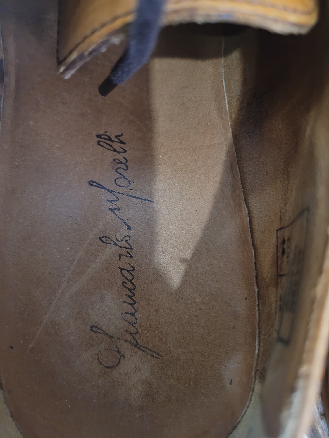 장까를로 모렐리 남성 윙팁 브라운 수제화 구두 280사이즈 상품이미지7