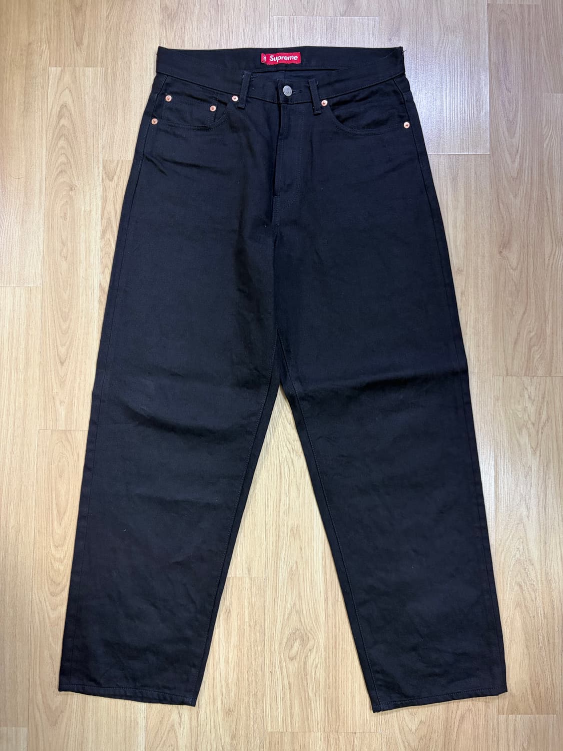 [30] Supreme 슈프림 25ss 배기진 셀비지 리지드 블랙 상품이미지1