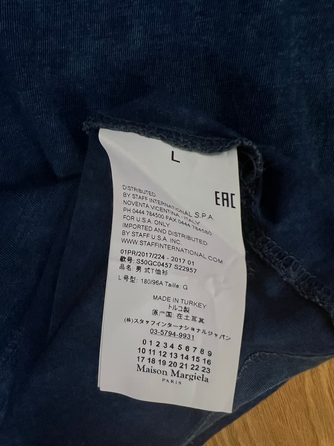 메종마르지엘라 스티치 반팔 L 인디고컬러 상품이미지6