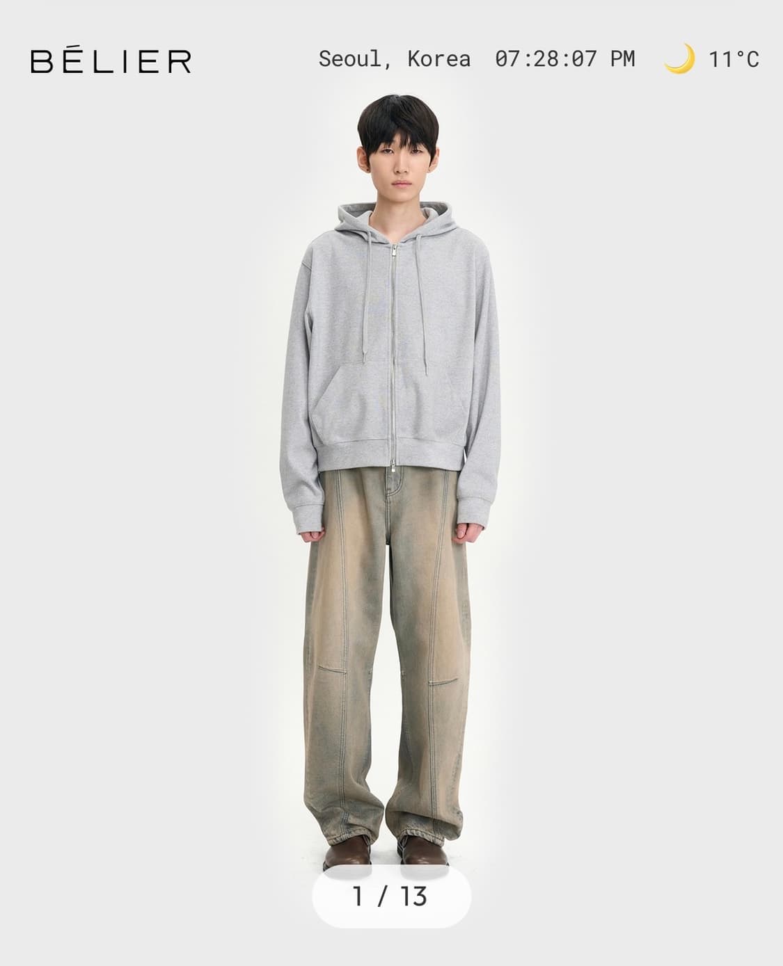 [구매] 벨리에 크롭 후드 집업 상품이미지1