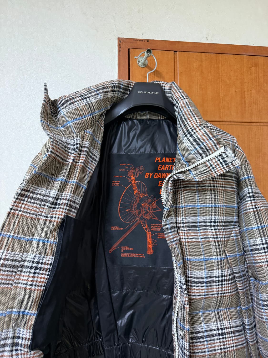 솔리드옴므 체크 구스다운 패딩 (48) 상품이미지5