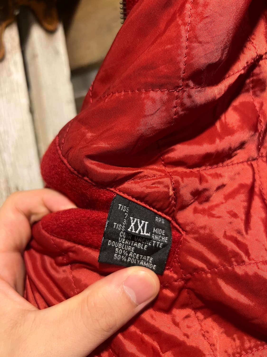 [2XL]90's USA 빈티지 OLIPHIL 유니버시티 레드 바시티자켓 상품이미지7