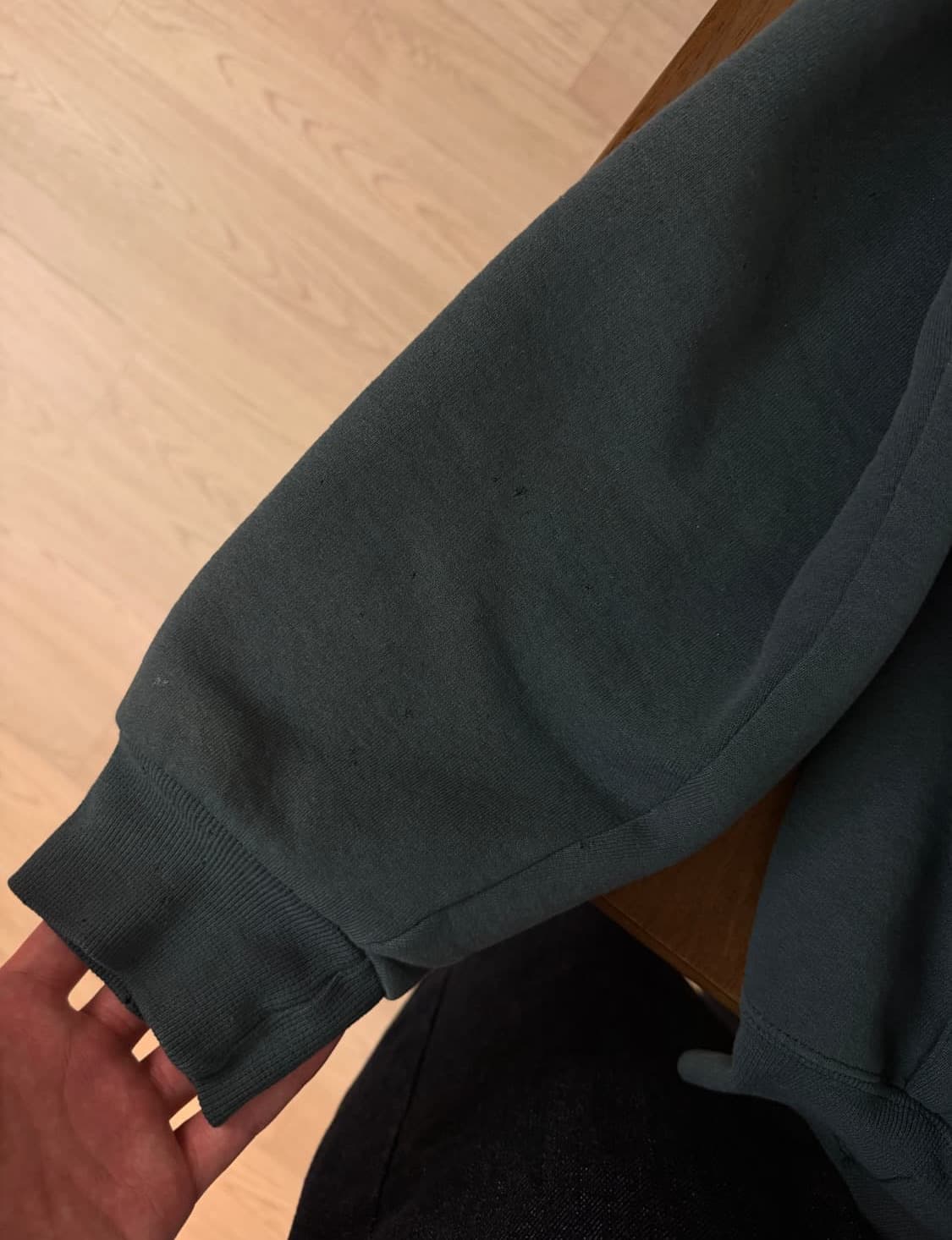 90‘s usa 러셀 후드집업 다크그린 상품이미지6