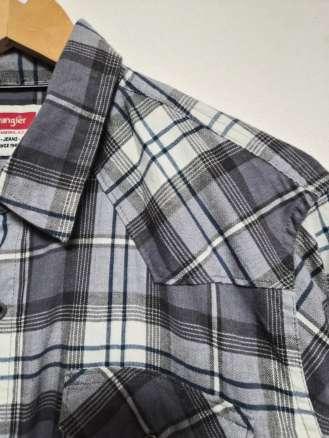 랭글러Wrangler 체크 웨스턴 셔츠 L사이즈 - S338 상품이미지2