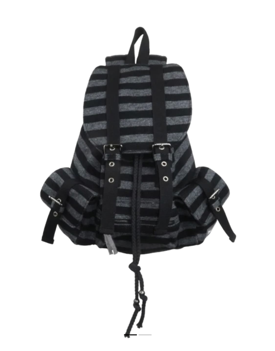 텐스댄스 파히섬 울 스트라이프 백팩 블랙 상품이미지1