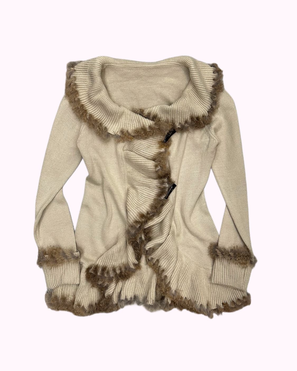 fur treaming showl cardigan 상품이미지1