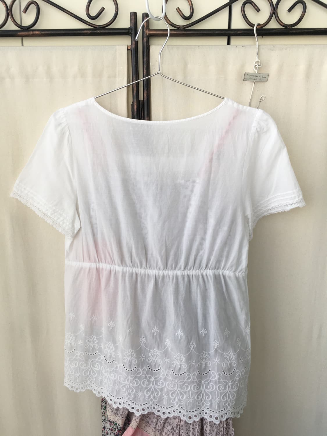 jpn vintage white punching lace blouse 상품이미지8