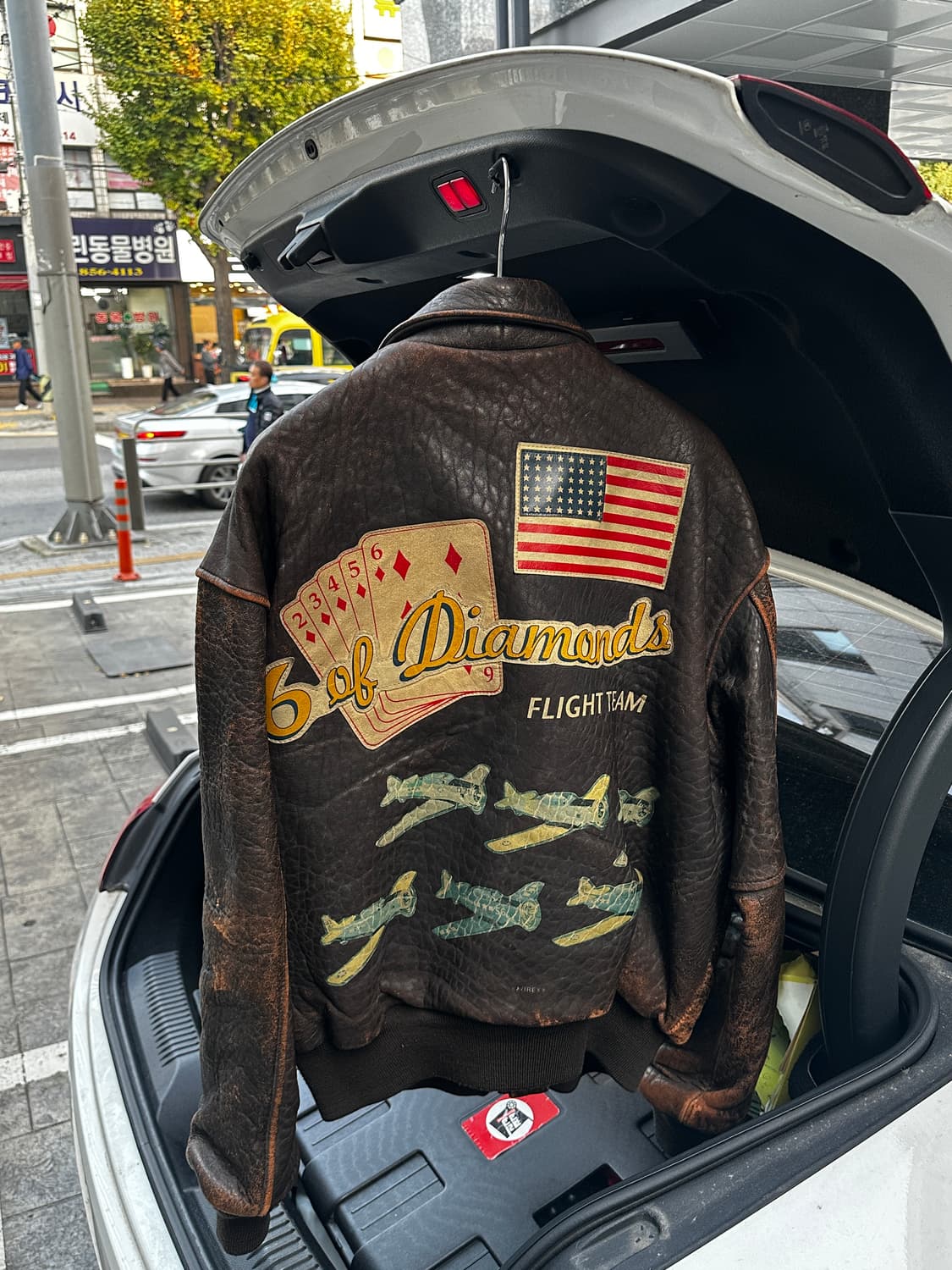 아비렉스 avirex A-2 플라이트 레더자켓 6 of diamonds 상품이미지1