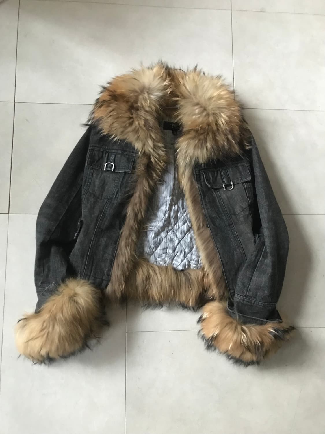 빈티지 데님 퍼자켓 상품이미지8