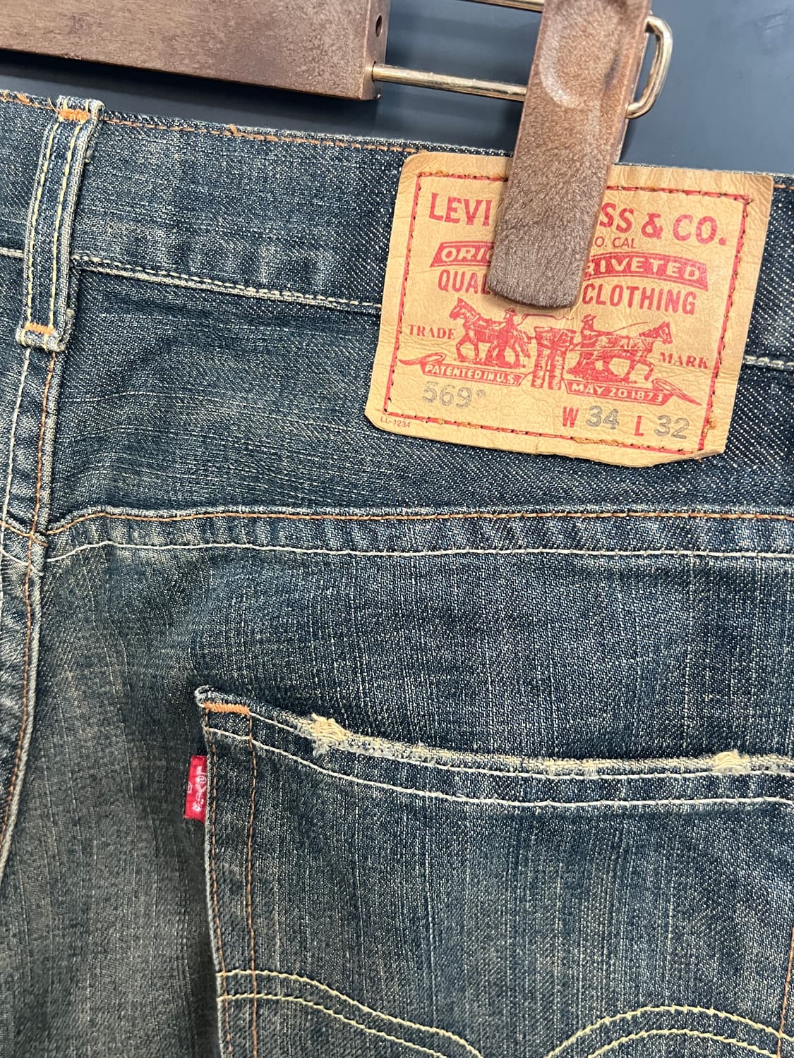 00s Levis 리바이스 569 루즈 스트레이트 데님 팬츠 상품이미지3