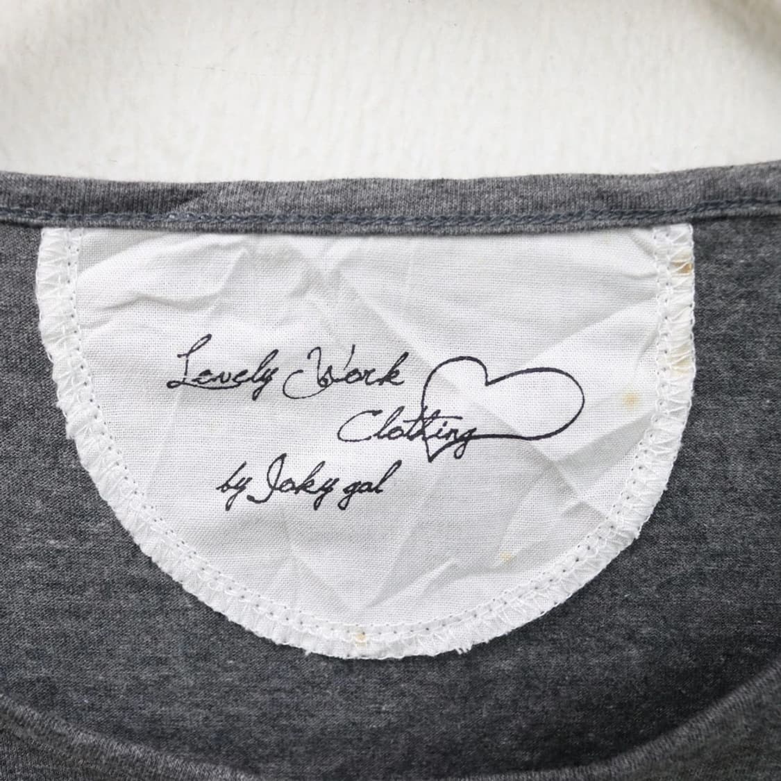 JOKY GAL 차콜 유넥 긴팔 티셔츠 61396 상품이미지7