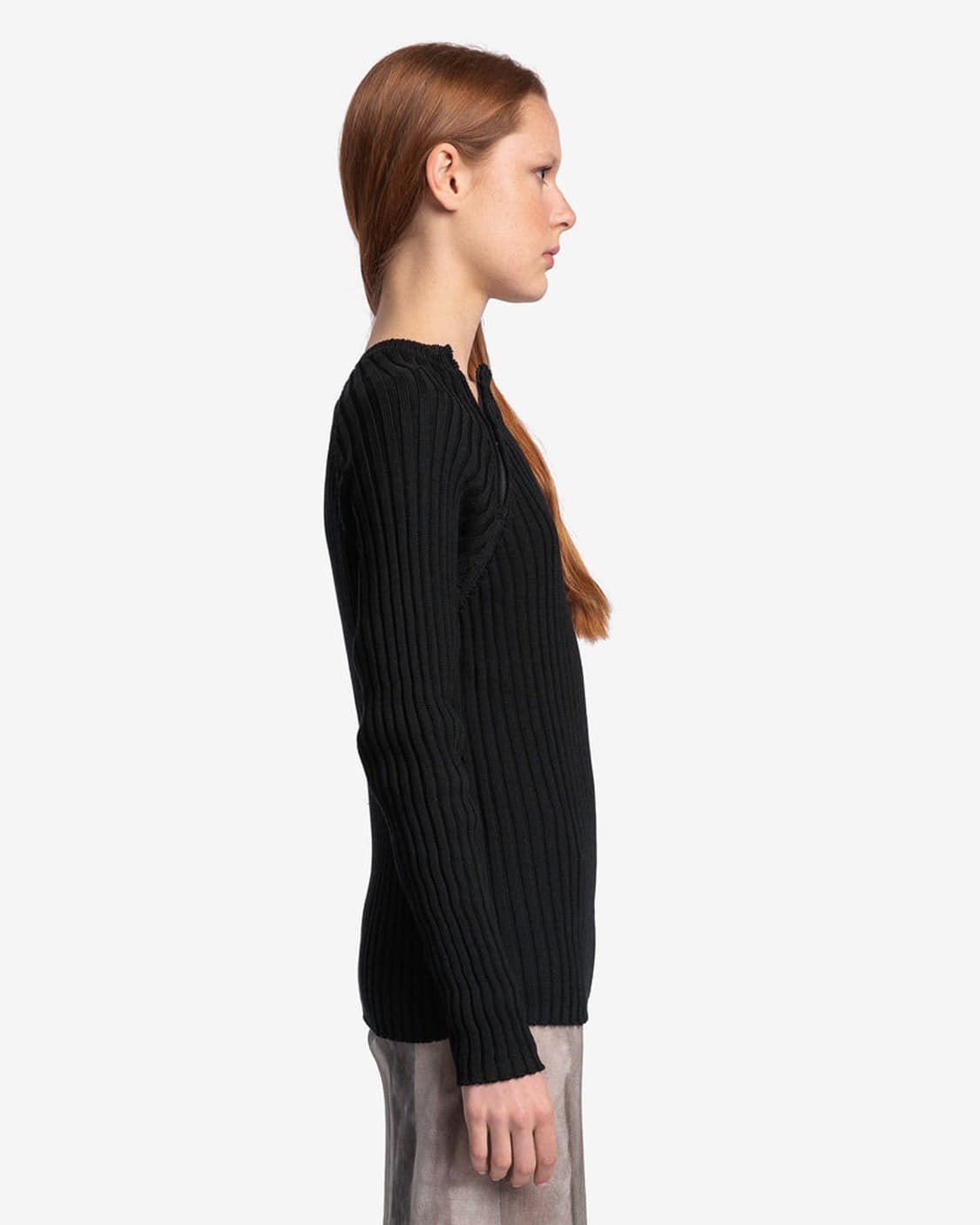 *가격조정X/판매중단예정* 팔로마울 Zip 니트 블랙 상품이미지2